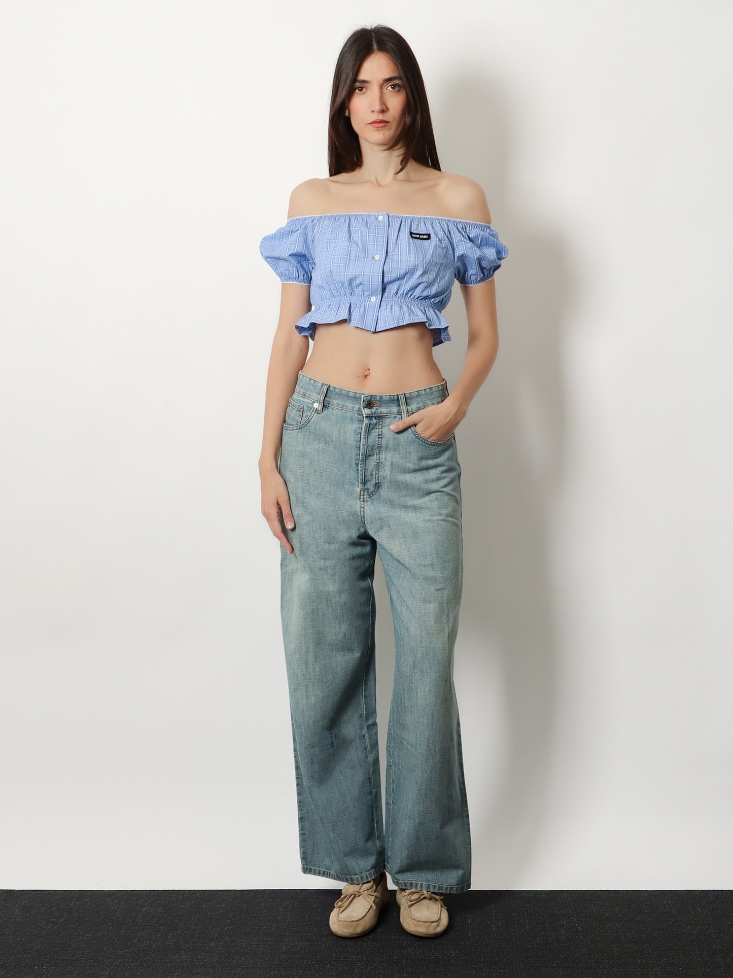 Striped cotton top