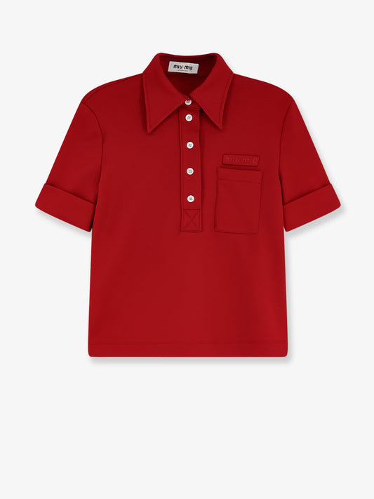 Polo Shirt with Lettering Logo patch