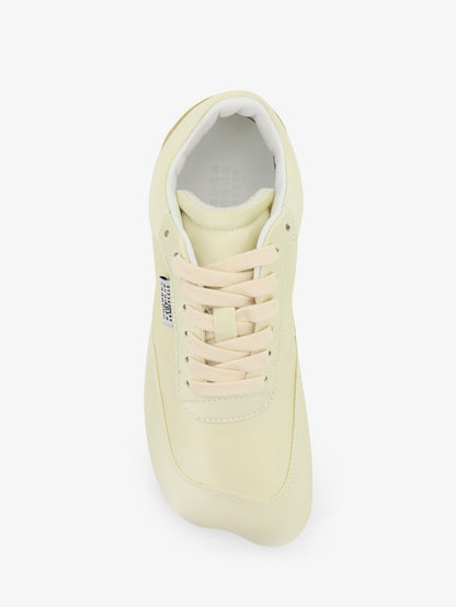 Factory satin sneakers with side logo label thumbnail