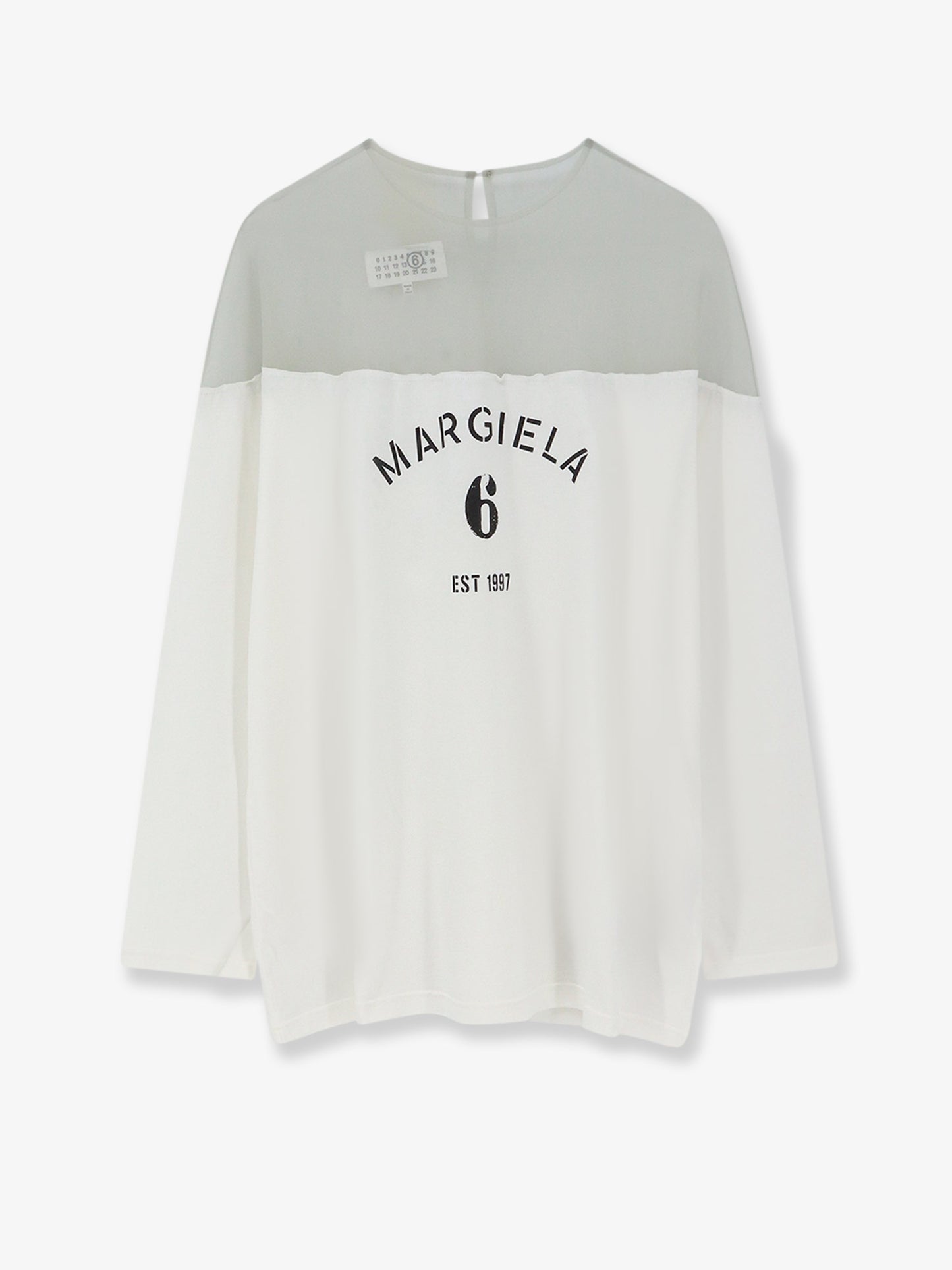 Cotton t-shirt with voile insert