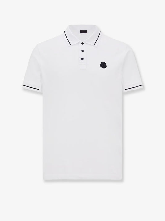 Cotton polo shirt with Logo patch