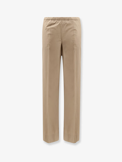 Cotton trousers with logo patch thumbnail