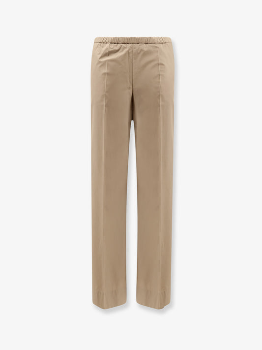 Cotton trousers with logo patch