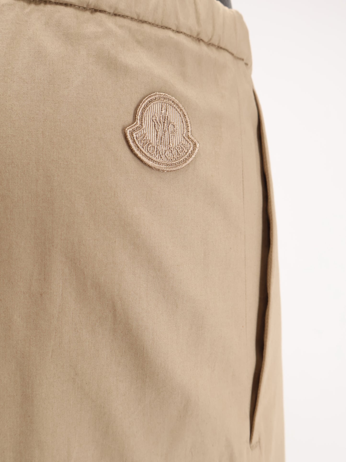 Cotton trousers with logo patch