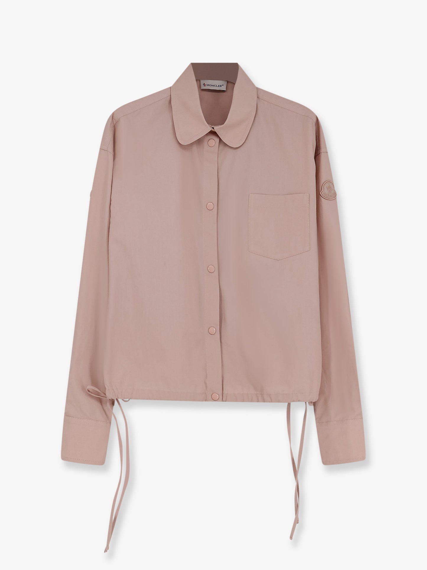 Cotton shirt with drawstring
