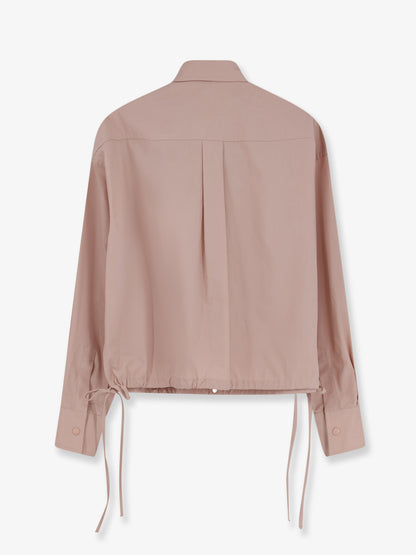 Cotton shirt with drawstring thumbnail