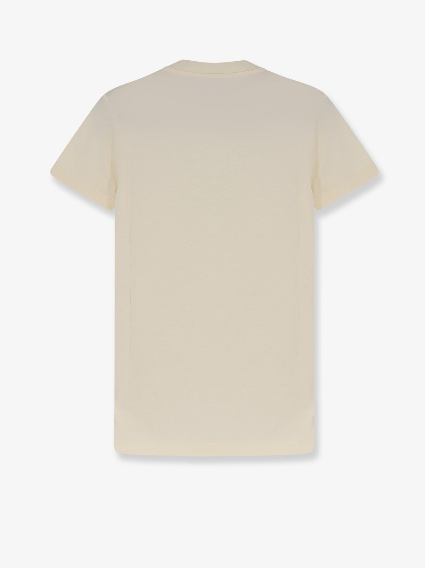 Cotton T-shirt with flocked logo on the front