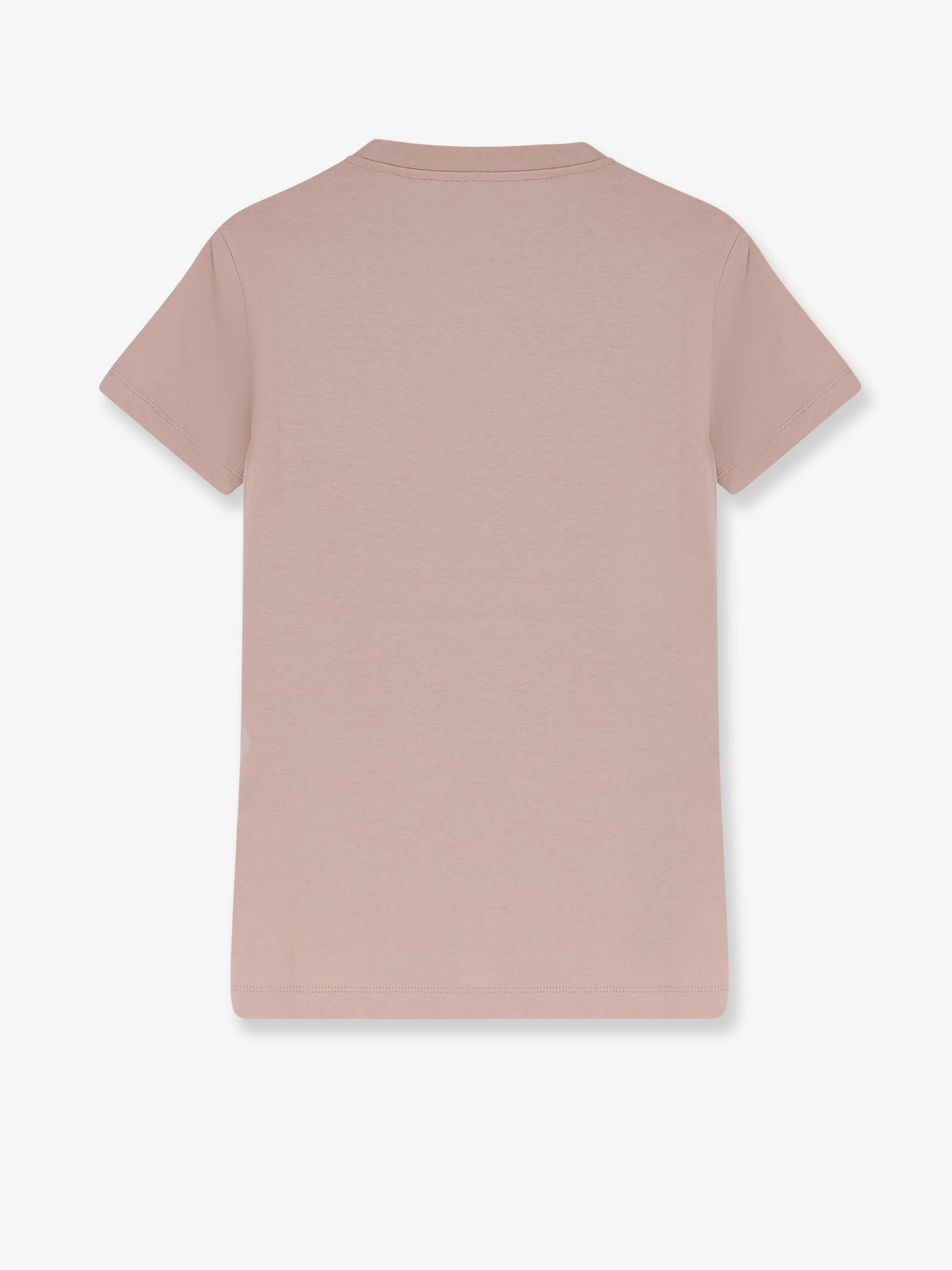 Cotton T-shirt with flocked logo on the front