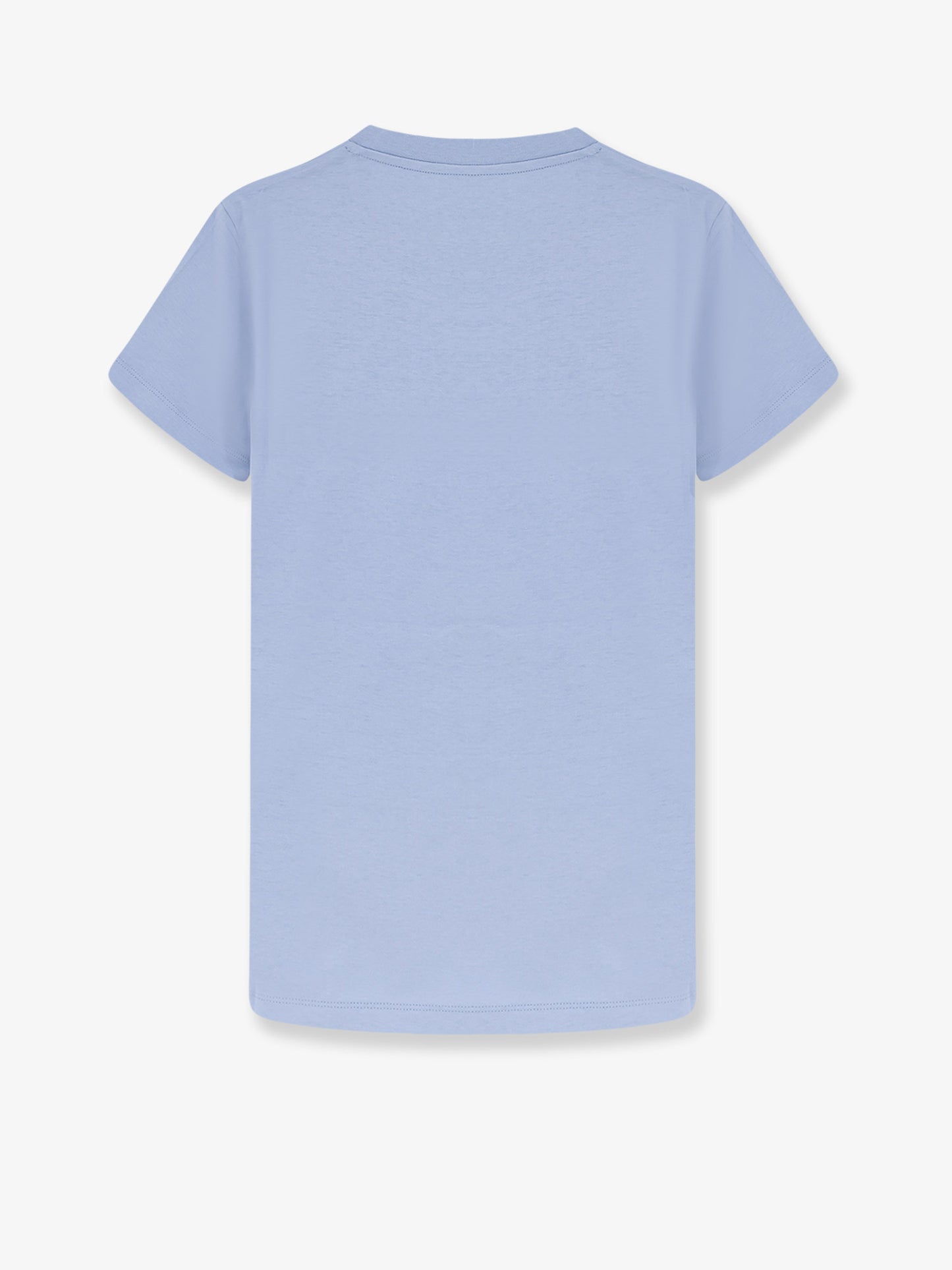 Cotton T-shirt with flocked logo on the front