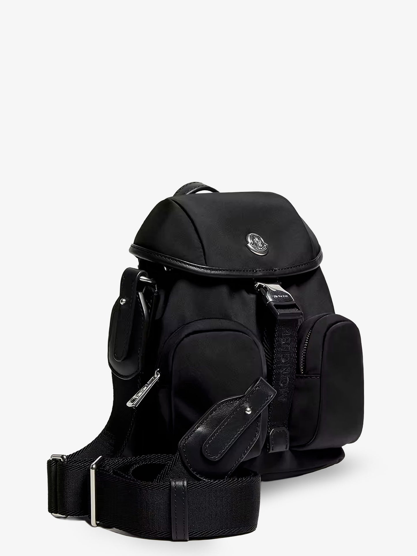 Trick nylon crossbody bag with logo patch on the front