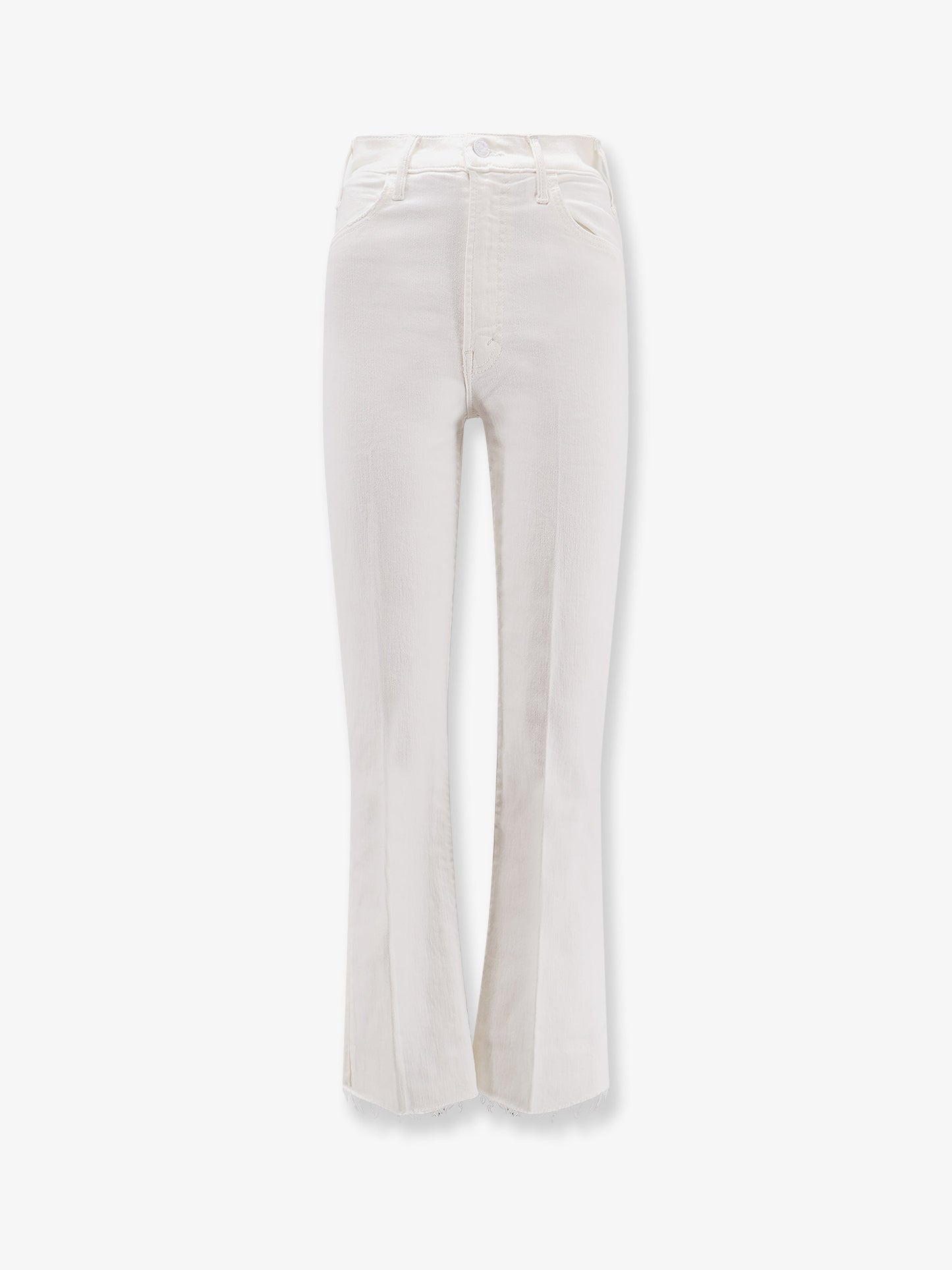 The Hustler Ankle Fray white denim trousers