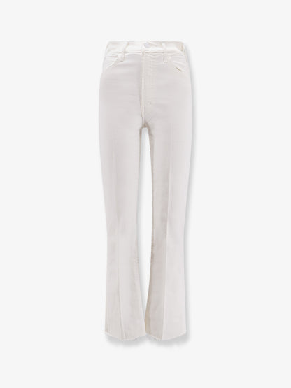 The Hustler Ankle Fray white denim trousers thumbnail