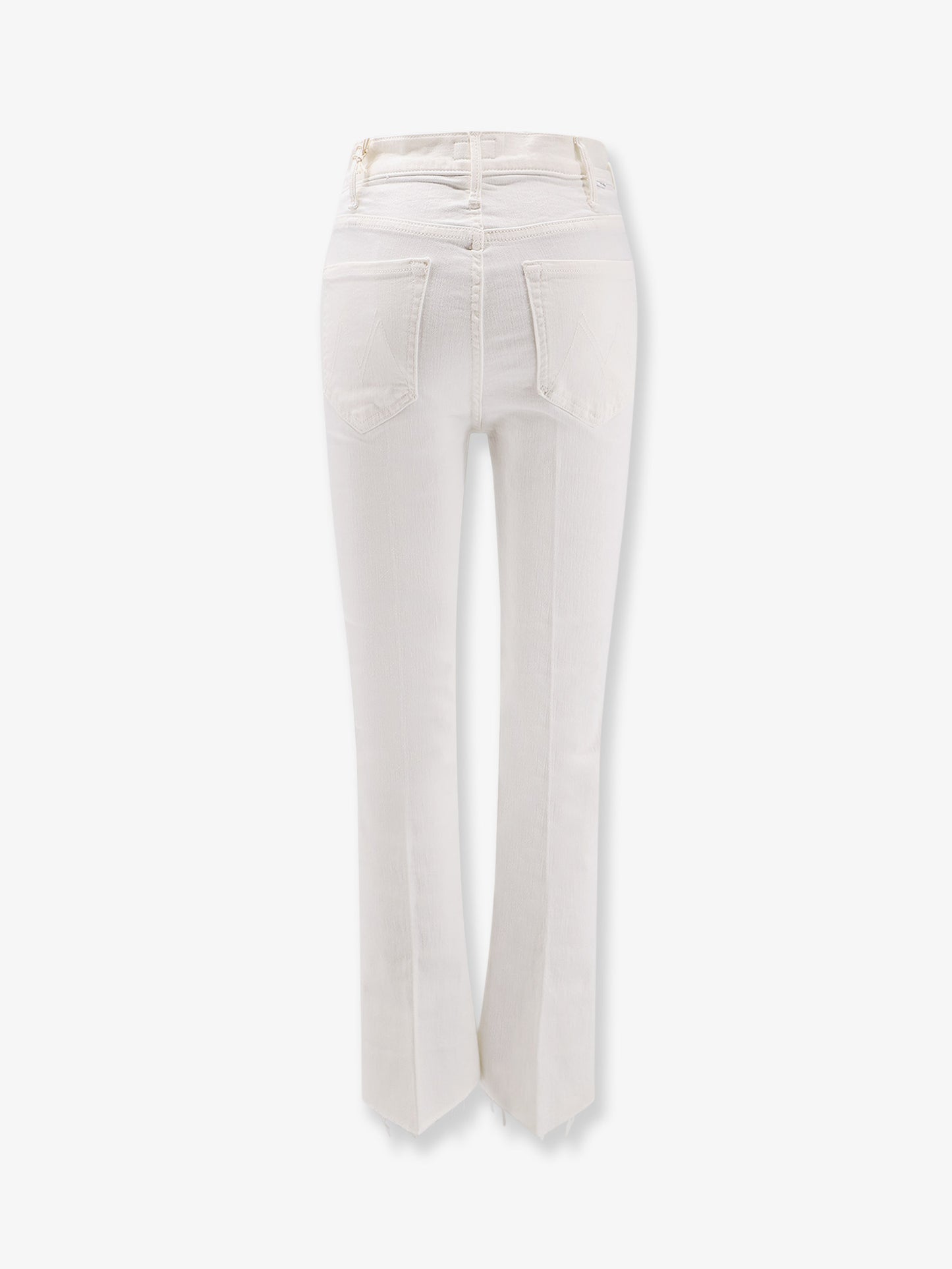 The Hustler Ankle Fray white denim trousers