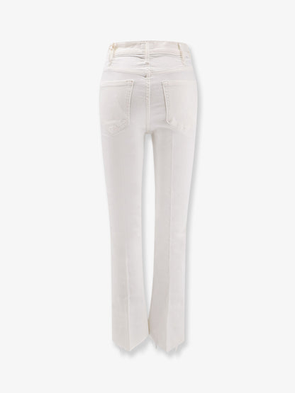 The Hustler Ankle Fray white denim trousers thumbnail