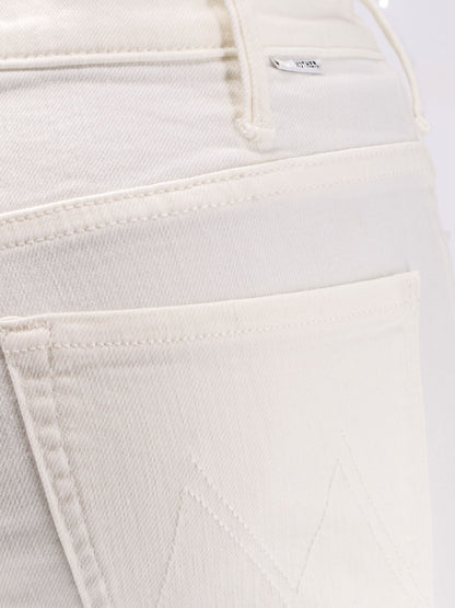 The Hustler Ankle Fray white denim trousers thumbnail