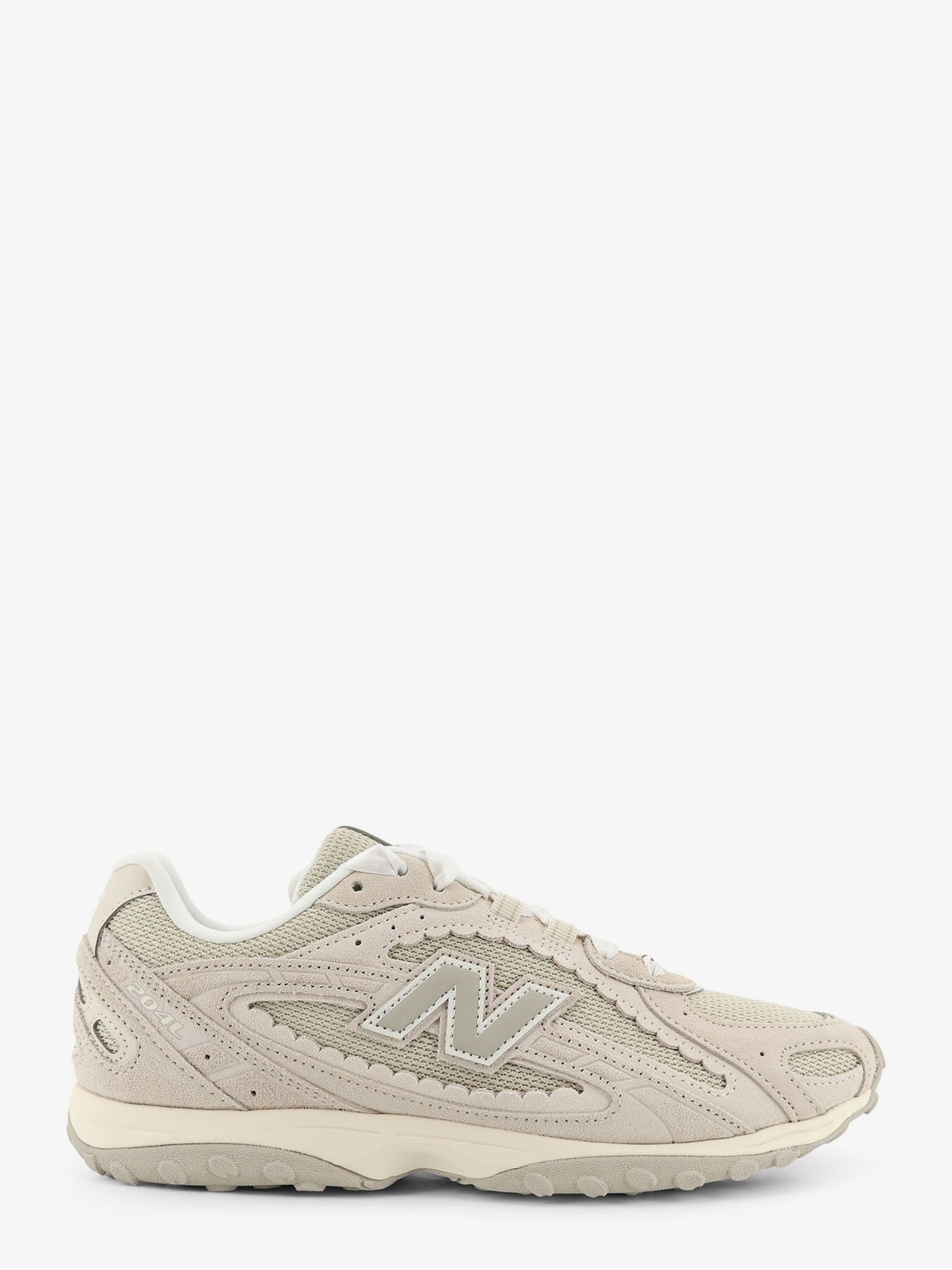 Suede and mesh sneakers with side logo