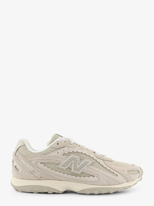 Suede and mesh sneakers with side logo