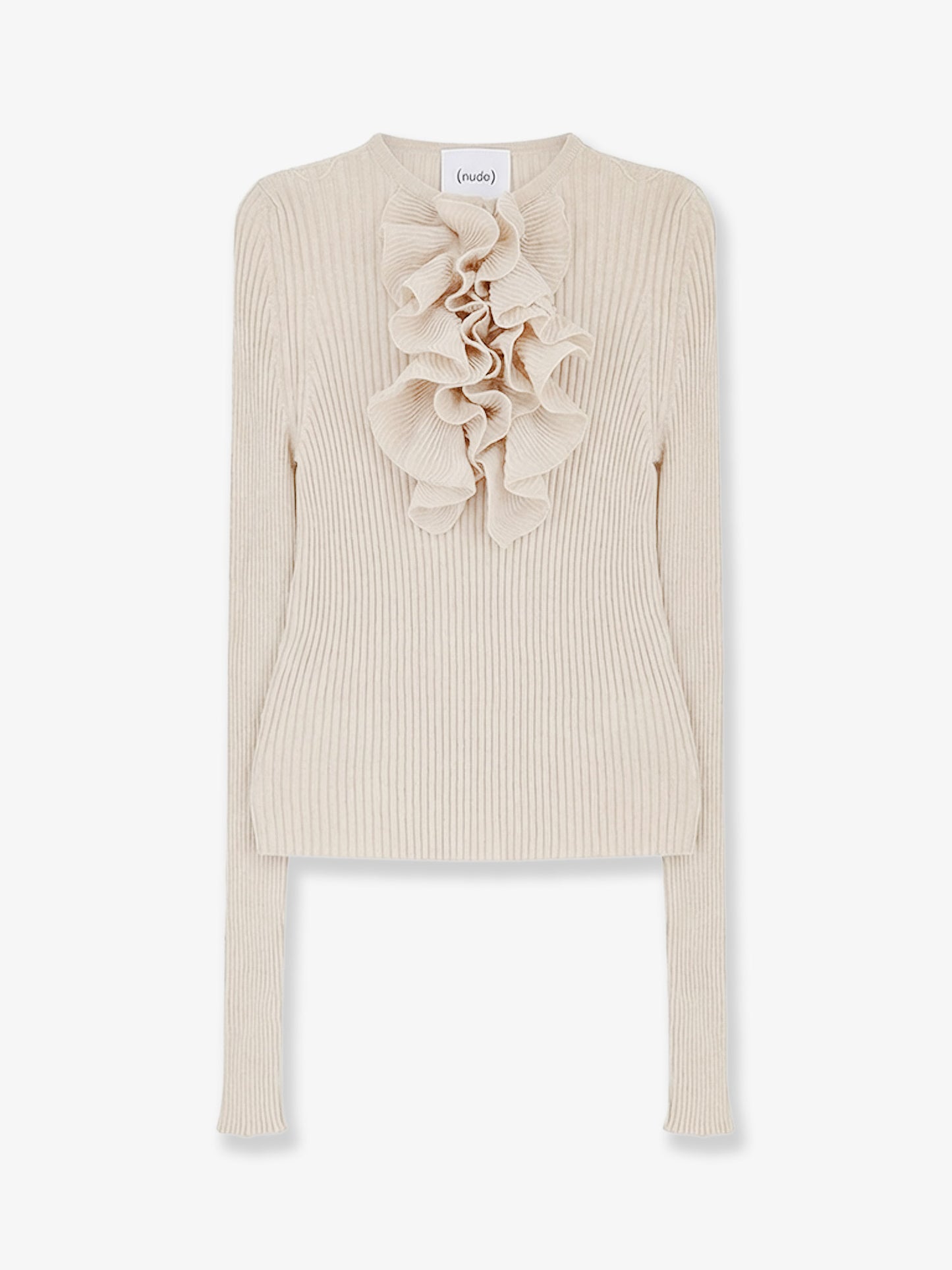 Maglia in misto cotone a costine