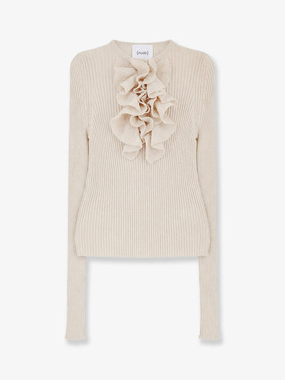 Maglia in misto cotone a costine thumbnail