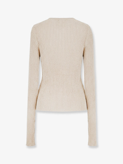 Maglia in misto cotone a costine thumbnail