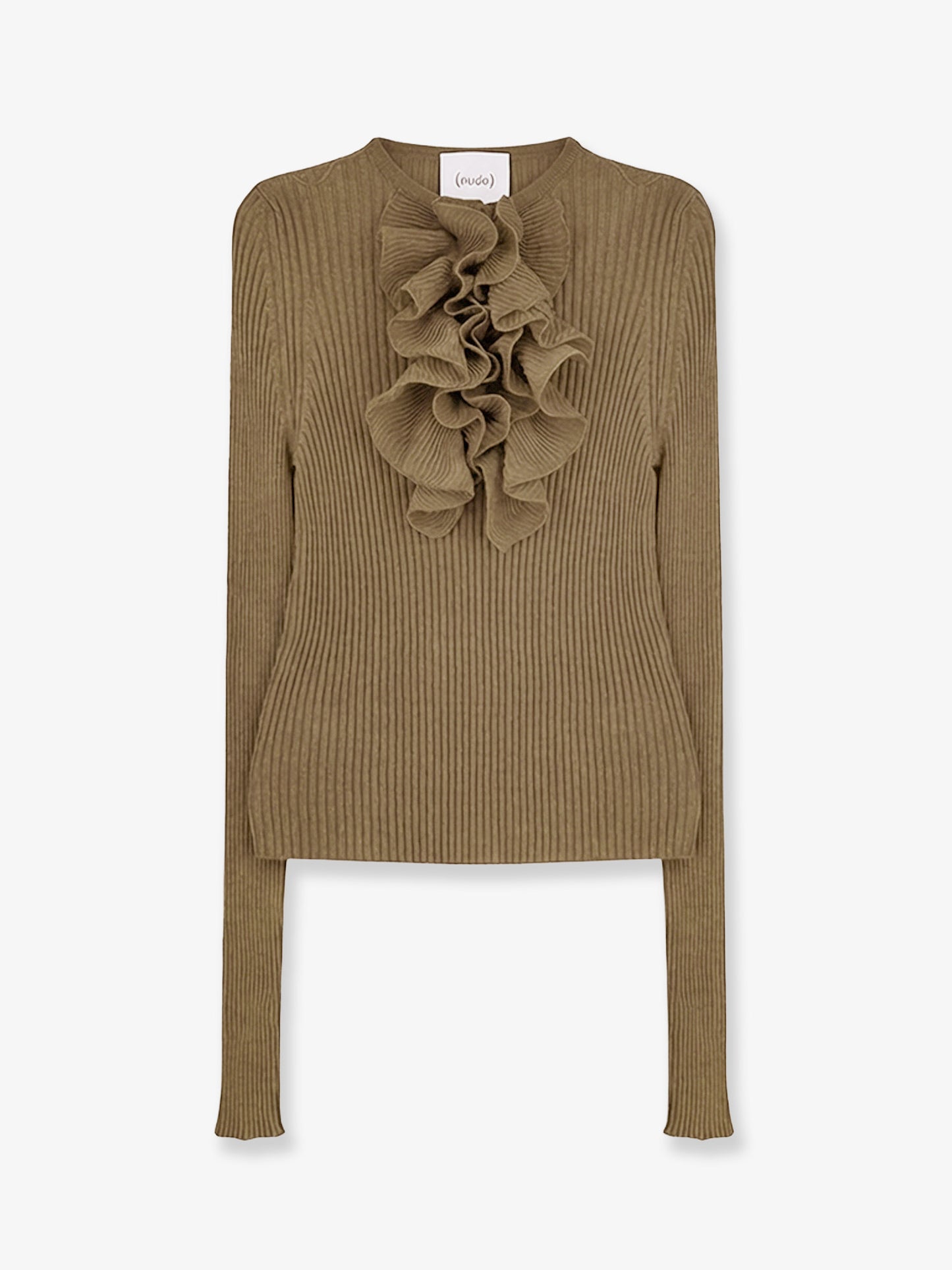 Maglia in misto cotone a costine