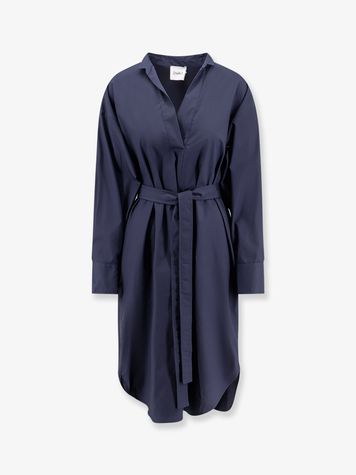 Cotton dress with belt