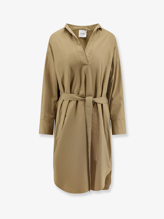 Cotton dress with belt