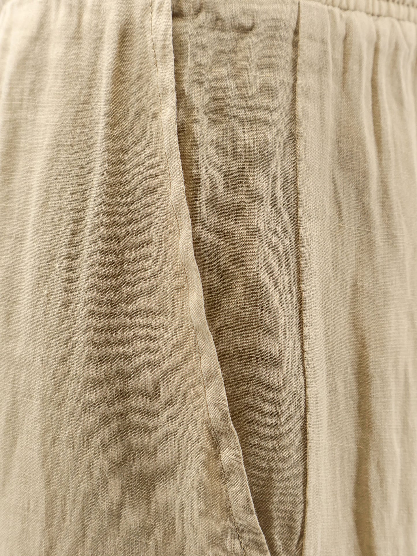 Linen blend trousers