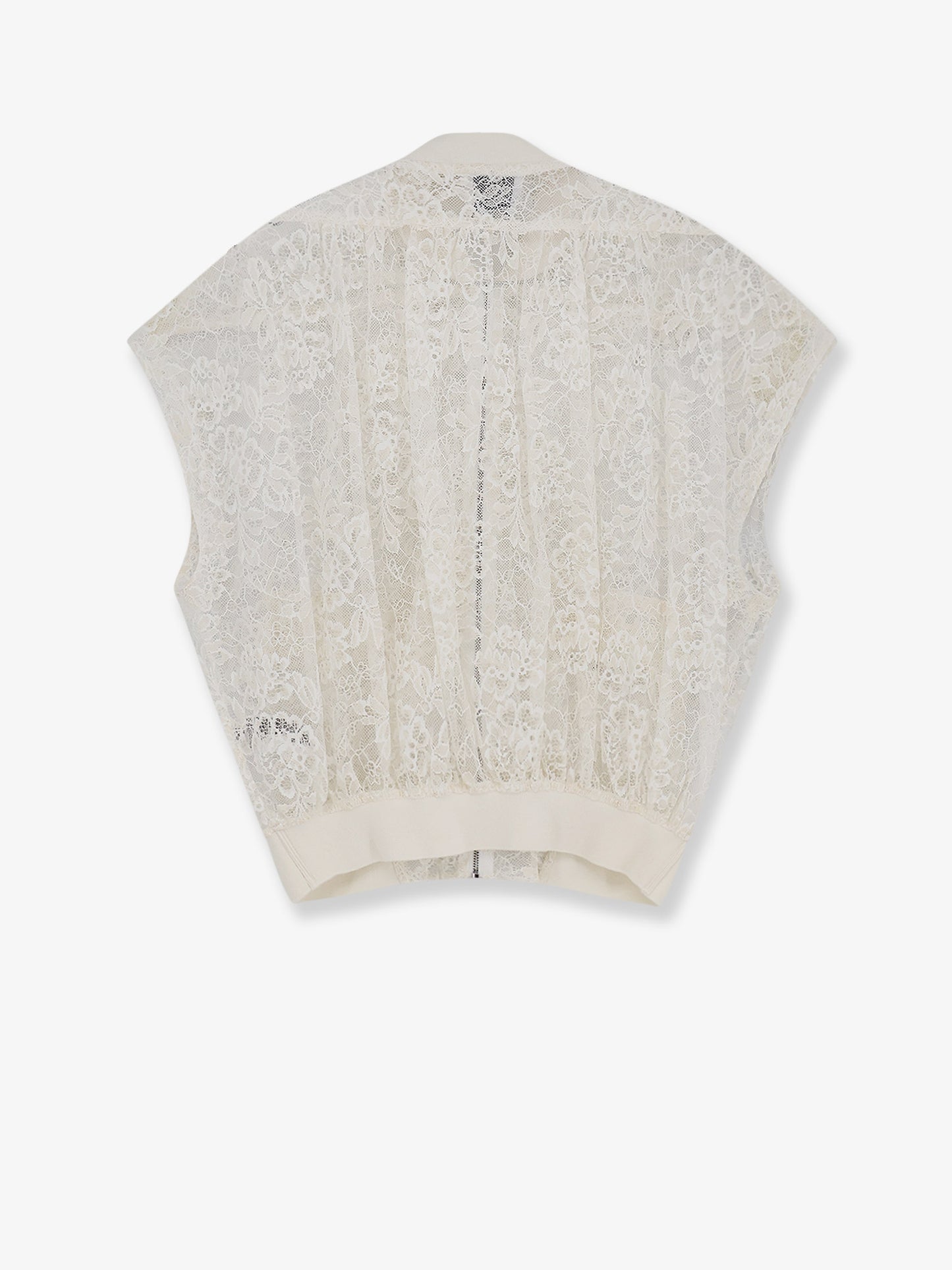 Sleeveless lace jacket