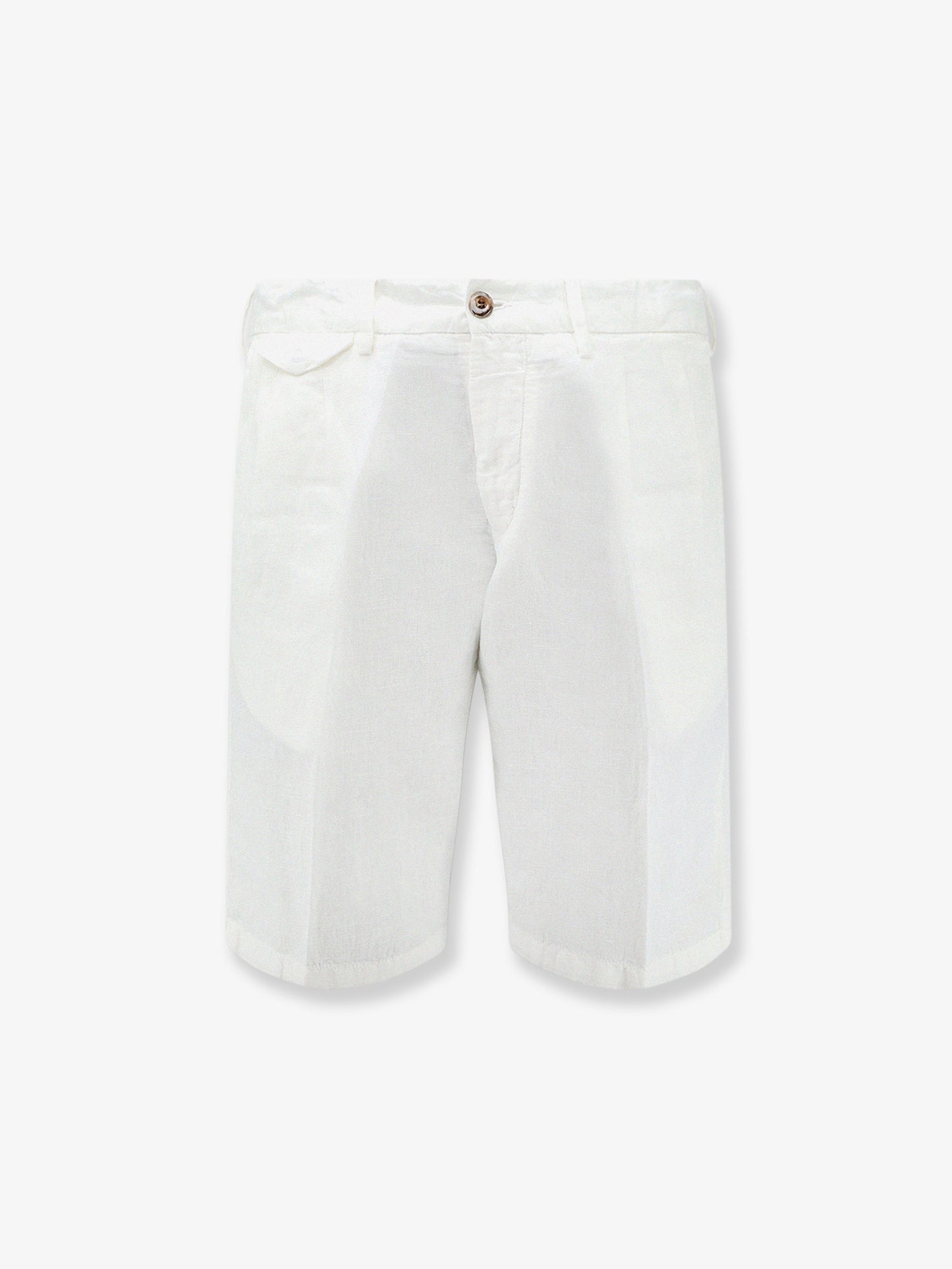 Modern Fit linen and cotton bermuda shorts