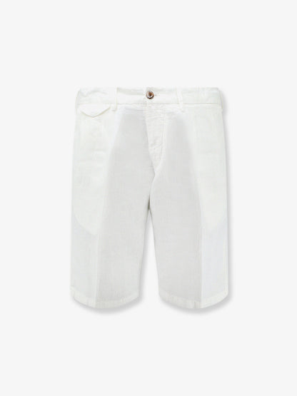 Modern Fit linen and cotton bermuda shorts thumbnail