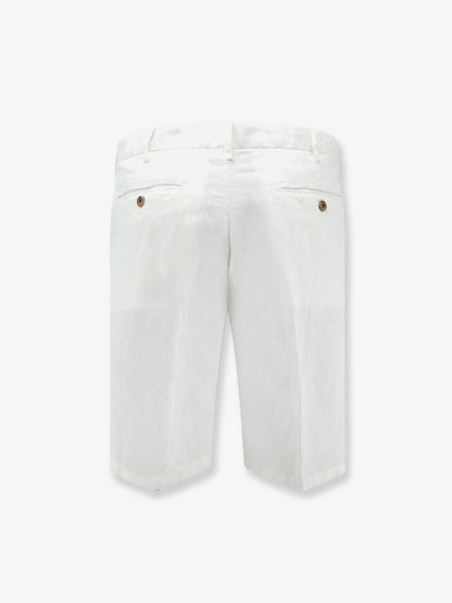 Modern Fit linen and cotton bermuda shorts thumbnail