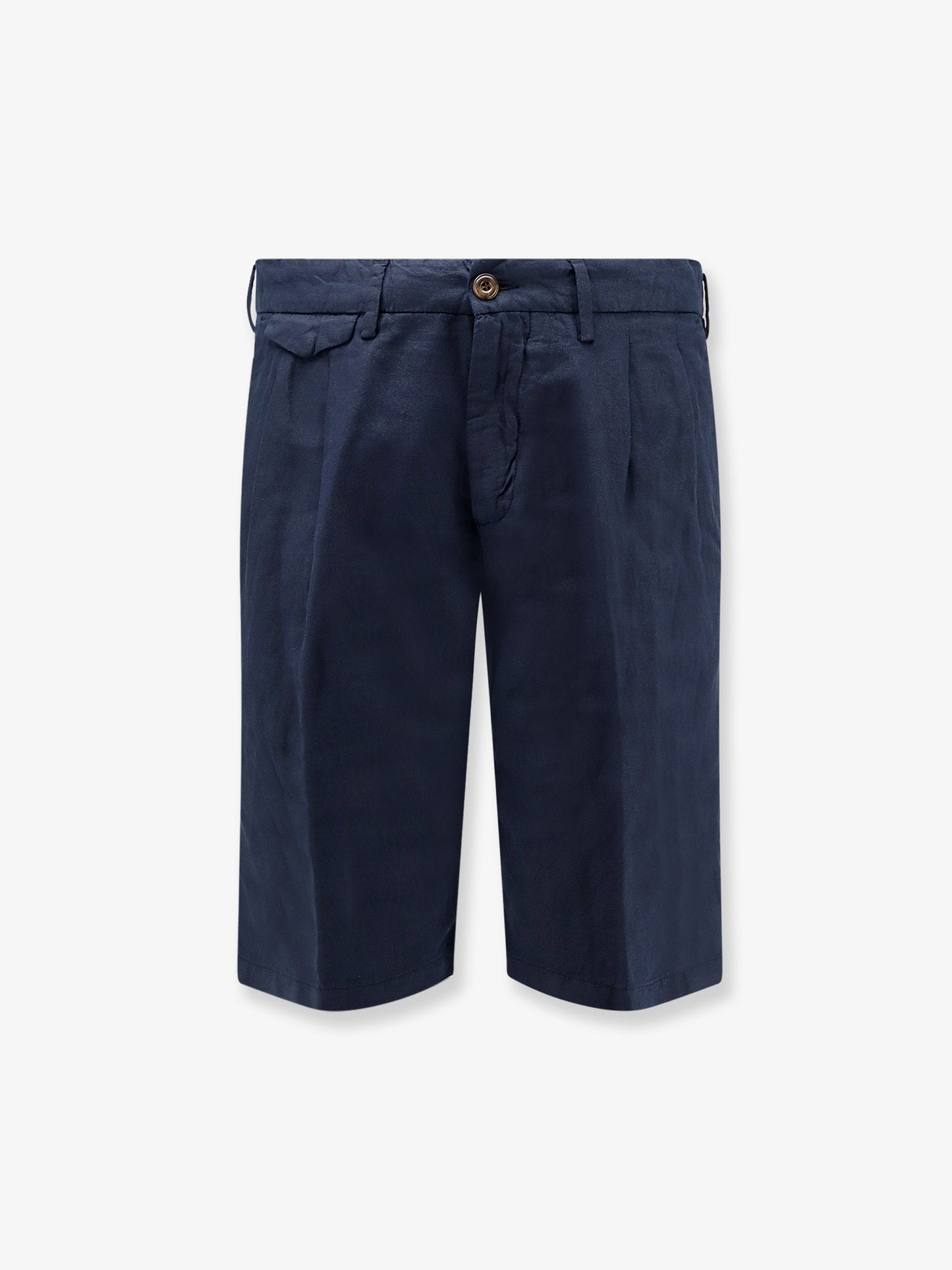 Modern Fit linen and cotton bermuda shorts