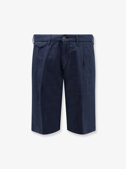 Modern Fit linen and cotton bermuda shorts thumbnail