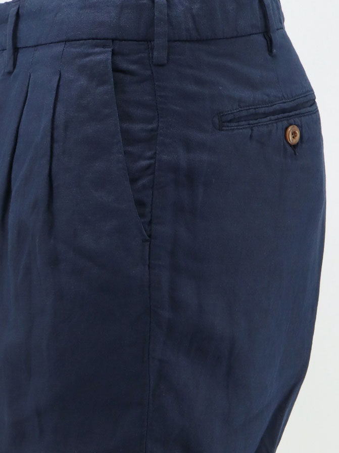 Modern Fit linen and cotton bermuda shorts