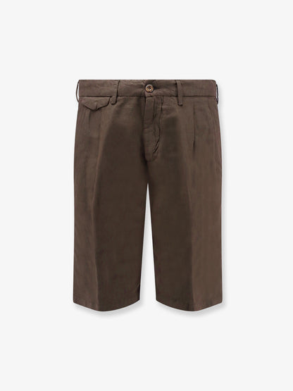 Modern Fit linen and cotton bermuda shorts thumbnail