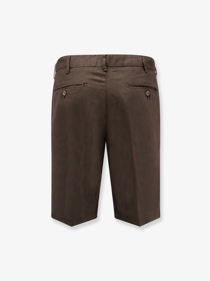 Modern Fit linen and cotton bermuda shorts thumbnail