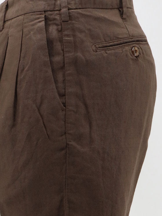 Modern Fit linen and cotton bermuda shorts
