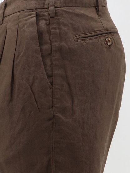 Modern Fit linen and cotton bermuda shorts thumbnail
