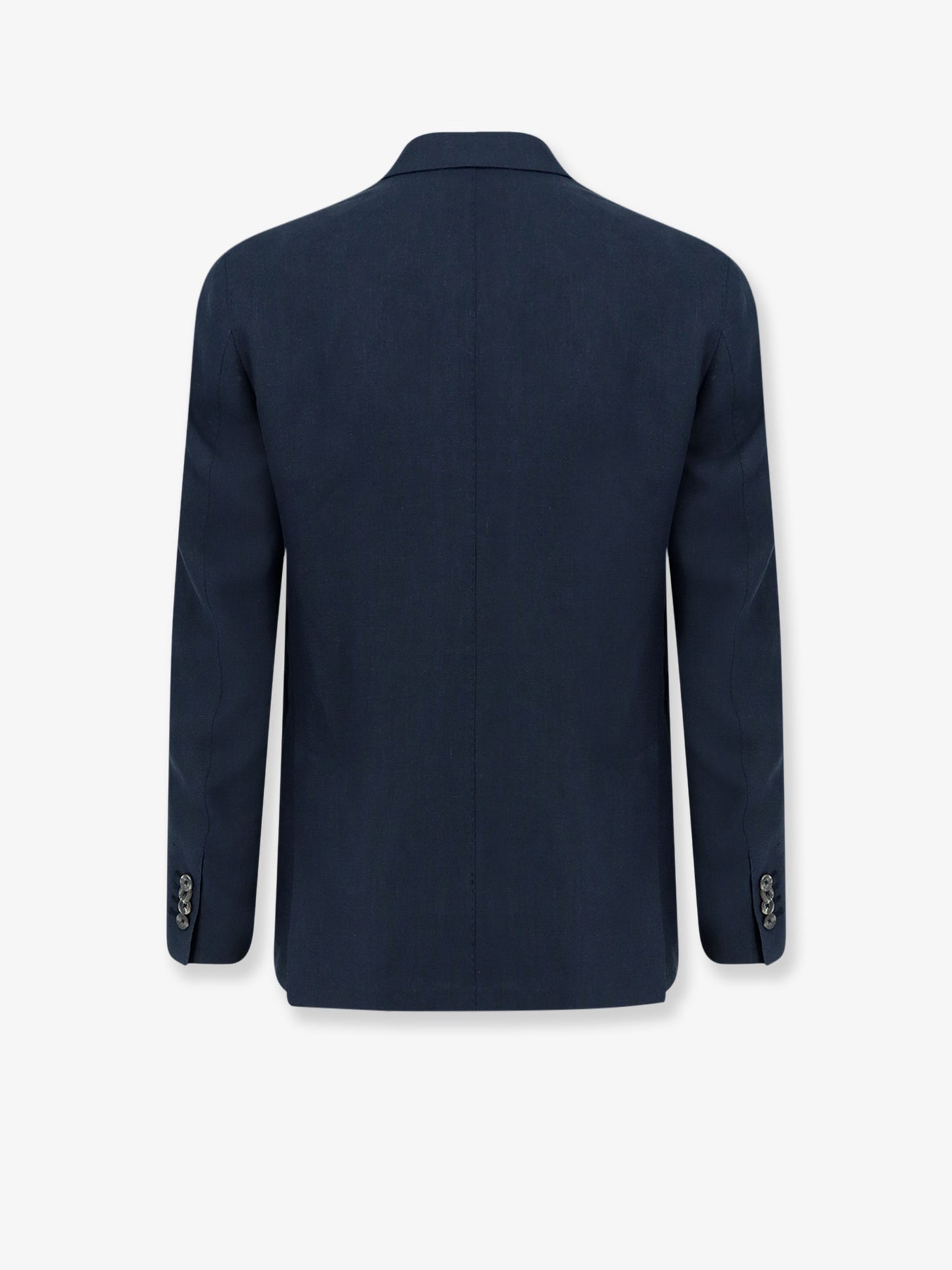 Double-breasted linen suit