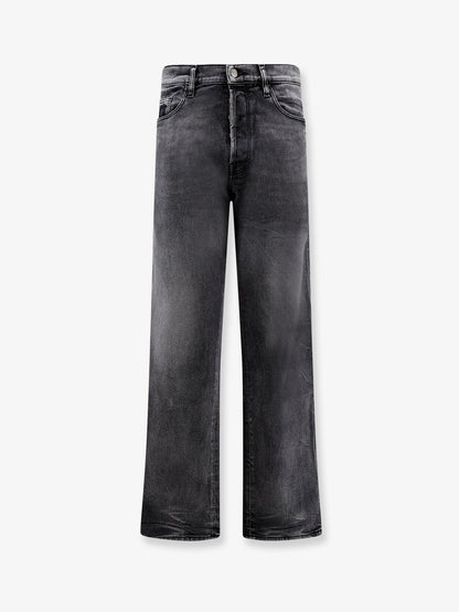 Denim trousers with back logo patch thumbnail