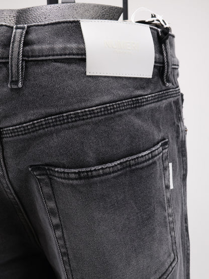 Denim trousers with back logo patch thumbnail