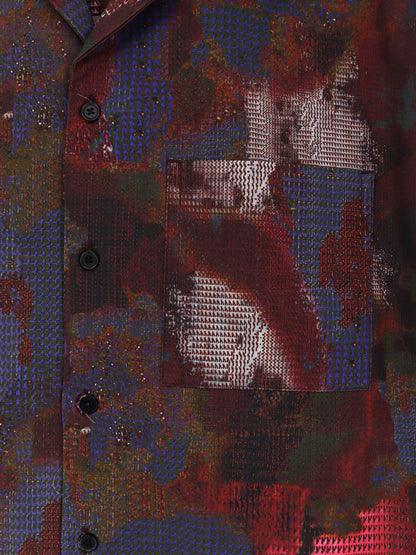 Camicia Boxy in cotone multicolore thumbnail
