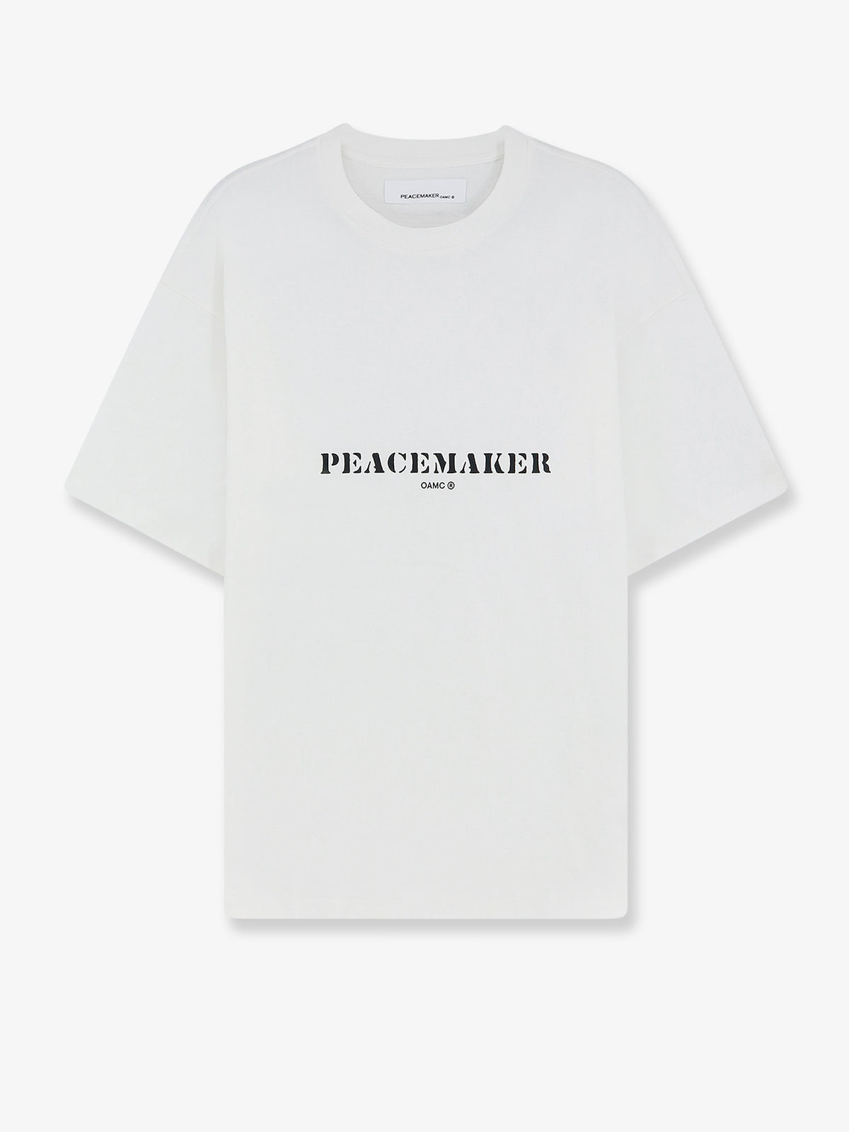 T-shirt in cotone con stampa Stencil