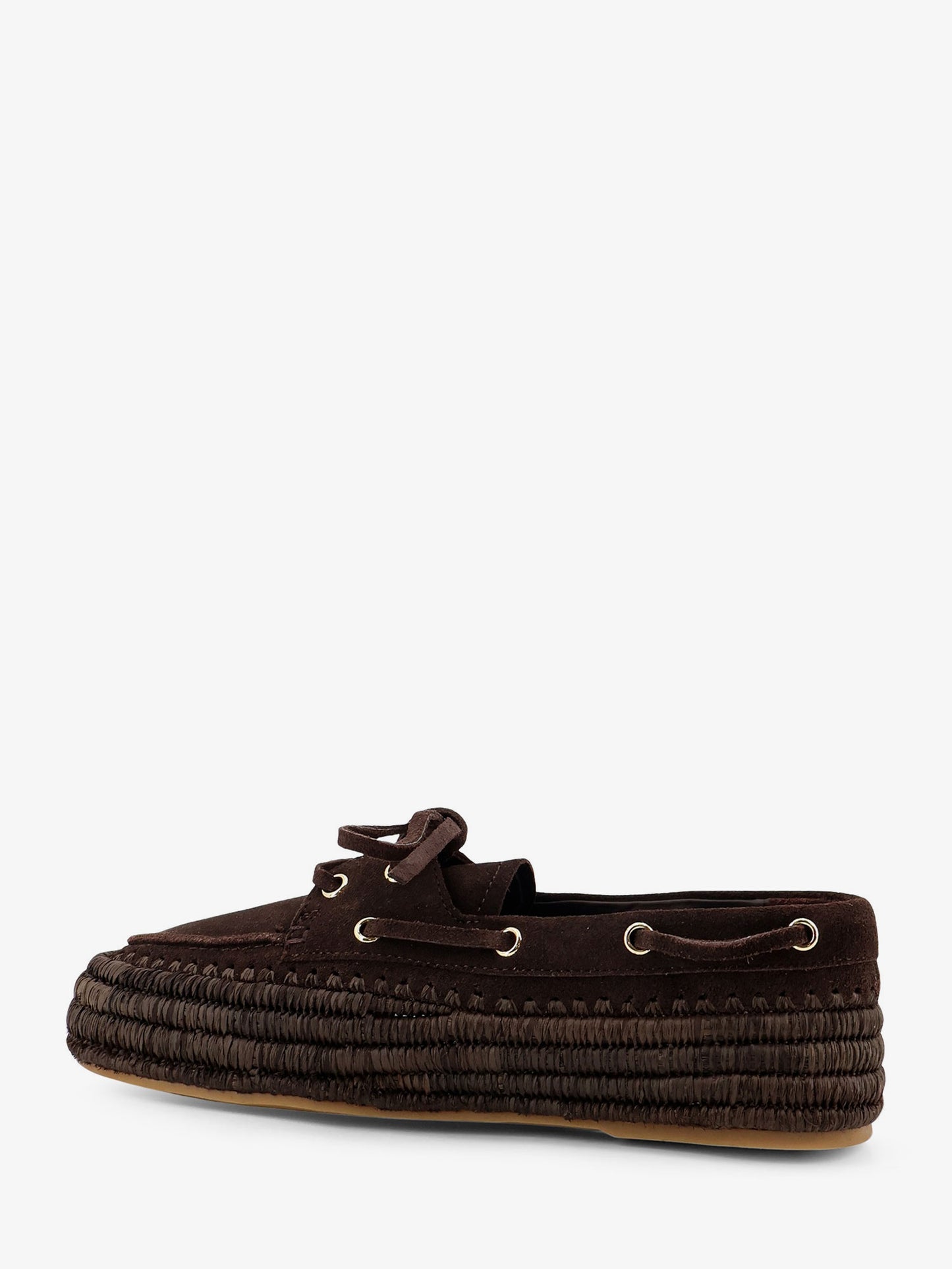 Penelope suede and raffia loafers