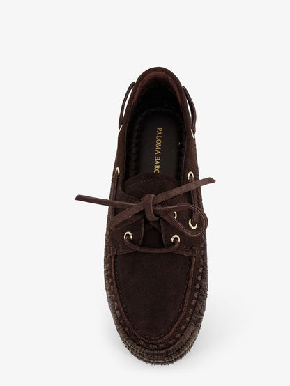 Penelope suede and raffia loafers thumbnail