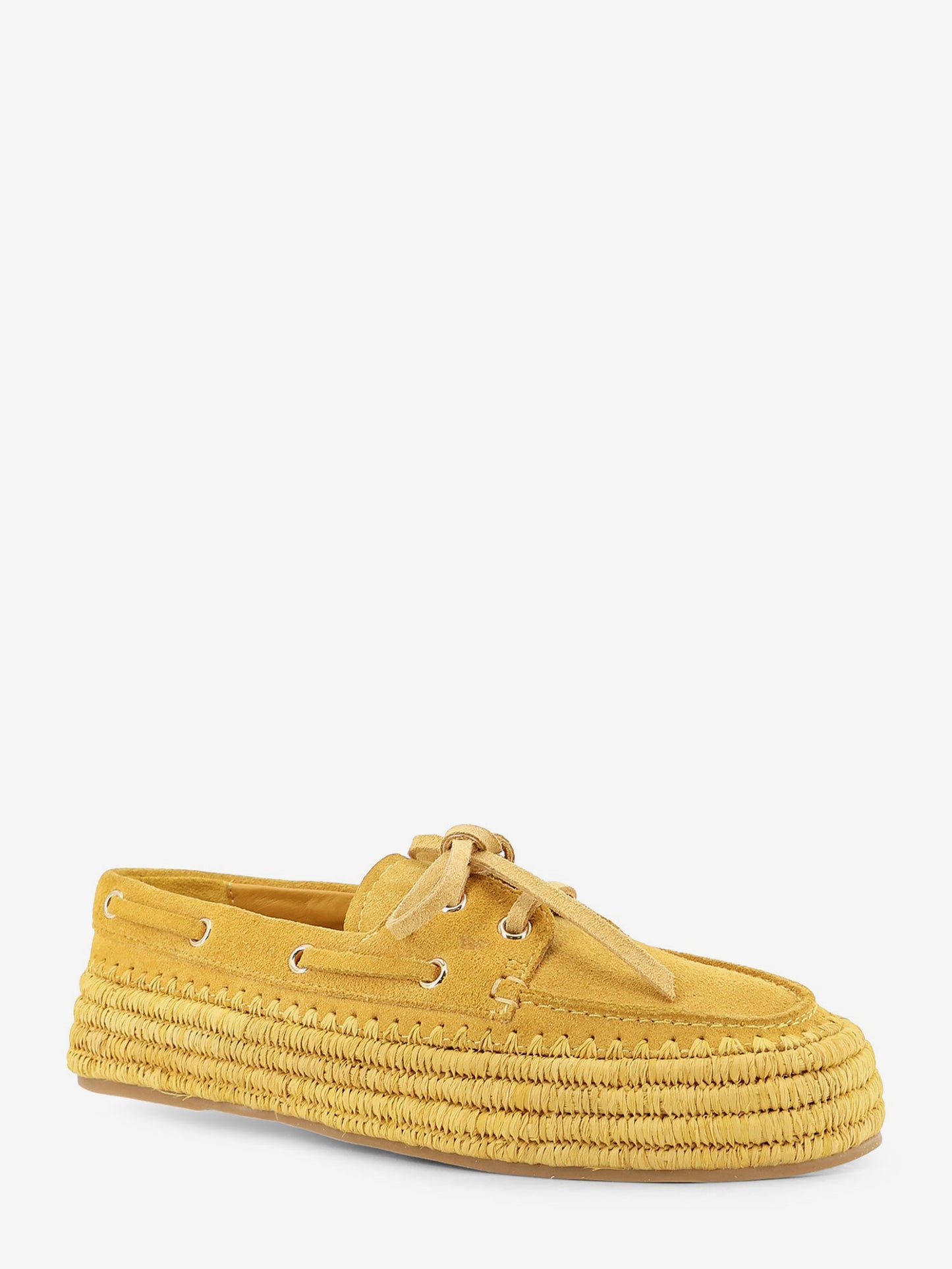 Penelope suede and raffia loafers