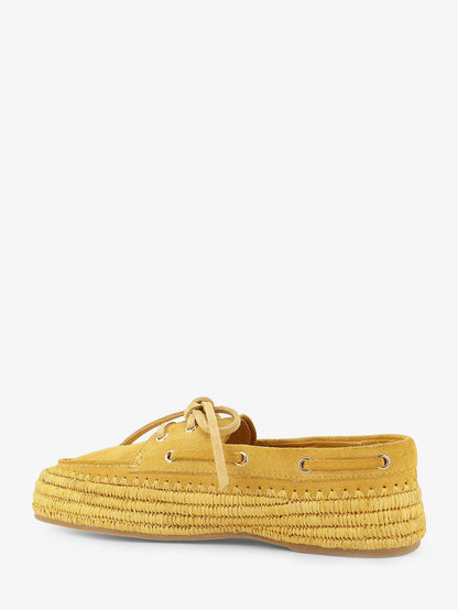 Penelope suede and raffia loafers thumbnail