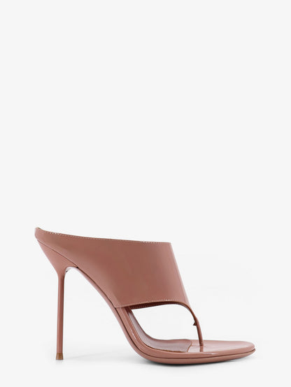 Lidia Thong patent leather sandals thumbnail