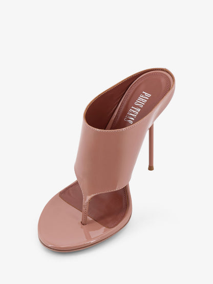 Lidia Thong patent leather sandals thumbnail